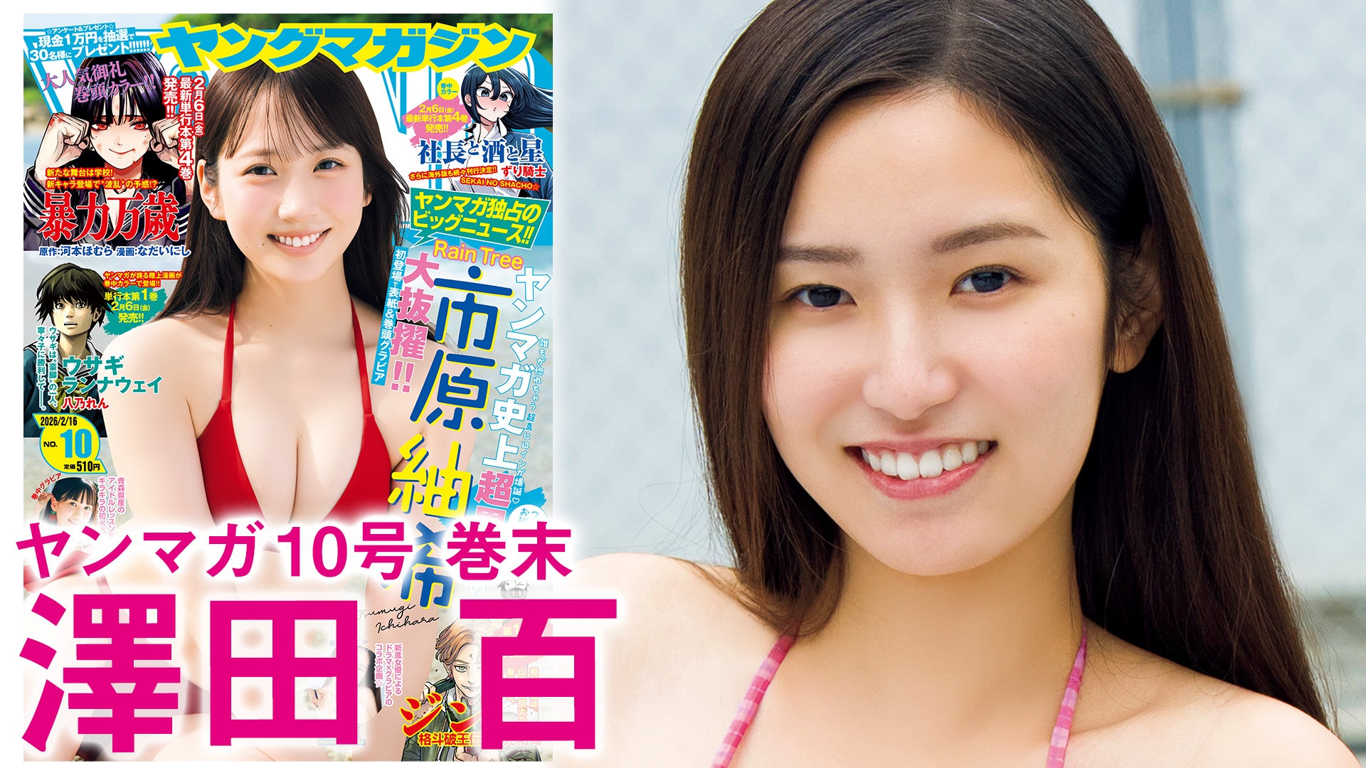 【澤田百】清楚系女優の恥じらいビキニ！