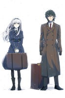 【スタンプ】雪と墨